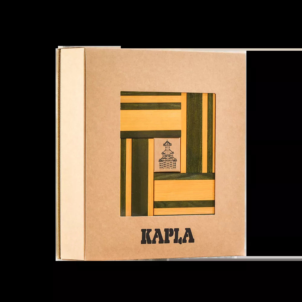 kapla book and colors green and yellow